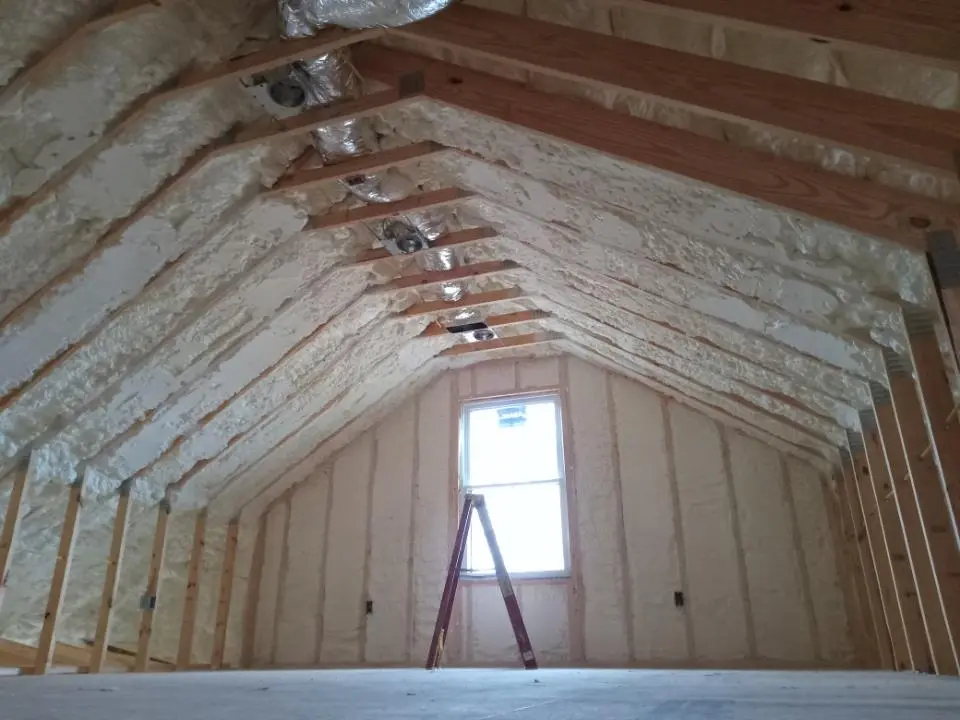 Spray foam roofing application for Crawl Space Insulation project in Georgetown